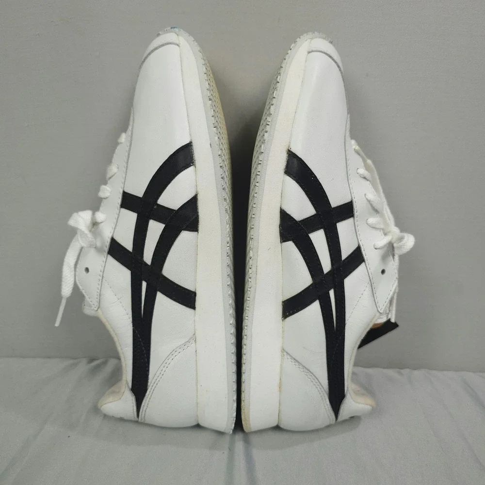 Vintage Asics Cheer Shoes Women 9.5 White Black Leather NCA Cheerleading